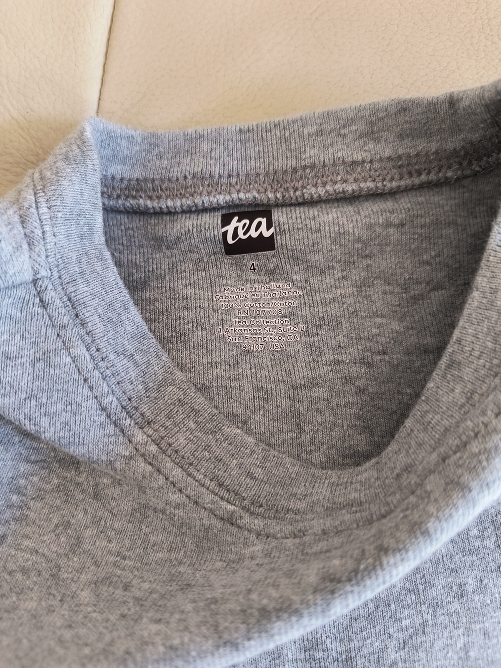 Tea Collection Heather Gray Long Sleeve Tee for Kids